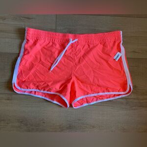 NWT Old Navy neon orange shorts tie waist summer beach